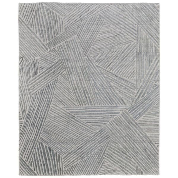 HomeRoots 10 ft. x 14 ft. Green, Ivory Abstract Area Rug