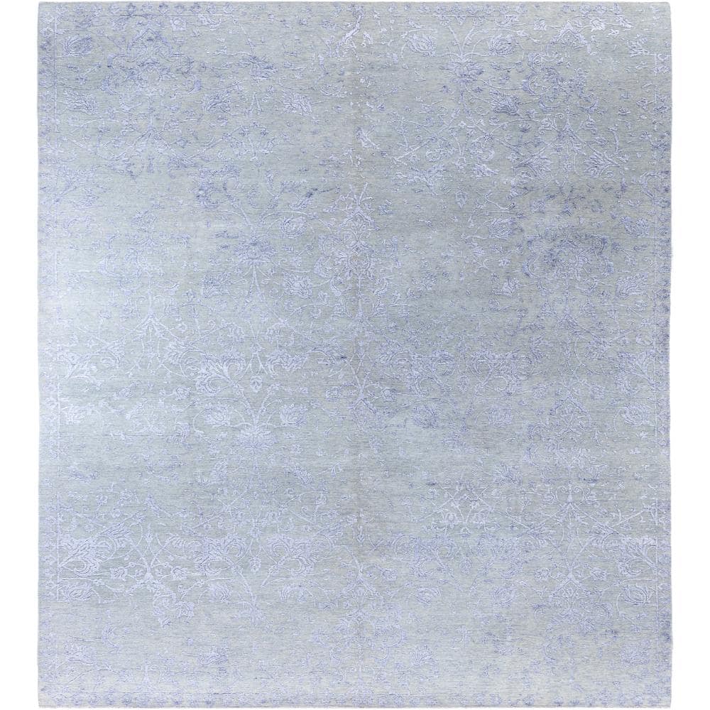 Ikat Gray 9 X 12 Hand-Knotted Wool Silk Indoor Area Rug price history on PriceWatchPro