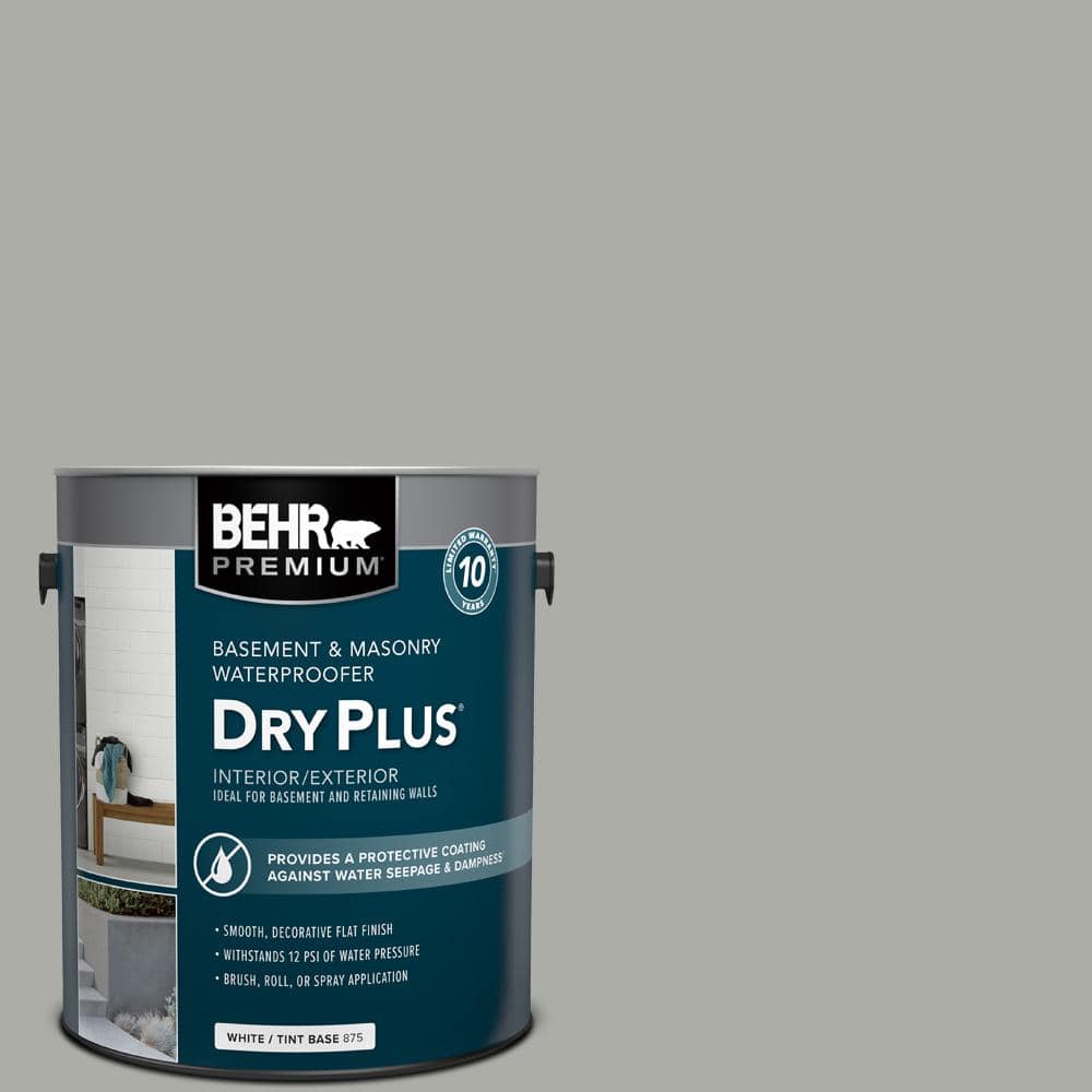 1 gal. #876 Basement Gray Flat Interior/Exterior Dry Plus Basement & Masonr