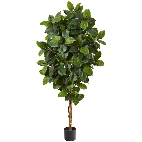 Nearly Natural 68 in. Rubber Leaf Artificial Tree