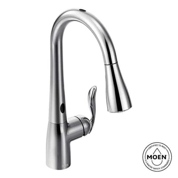 Arbor Single-Handle Pull-Down Sprayer Touchless Kitchen Faucet with MotionSense in Chrome