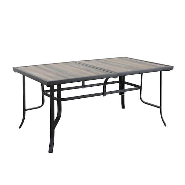 Patio Festival Metal Outdoor Dining Table Pf19223 - The Home Depot