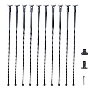 アヤ SVOPES 44 in. x 2.2 in. Galvanized Steel Balusters, 10-Pack