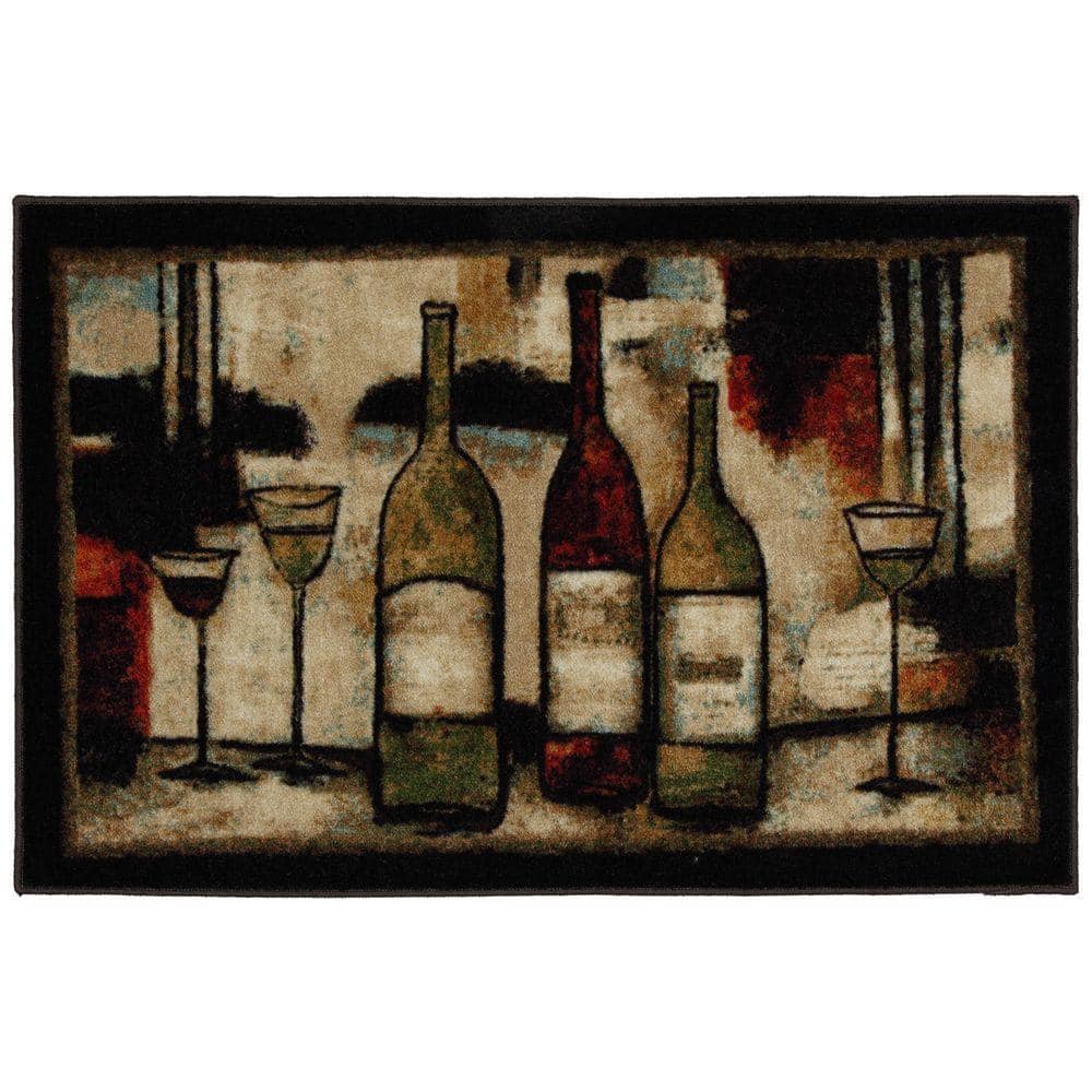 Mohawk Home New Wave Wine & Glasses Rug, 1'6 x 2'6, Brown