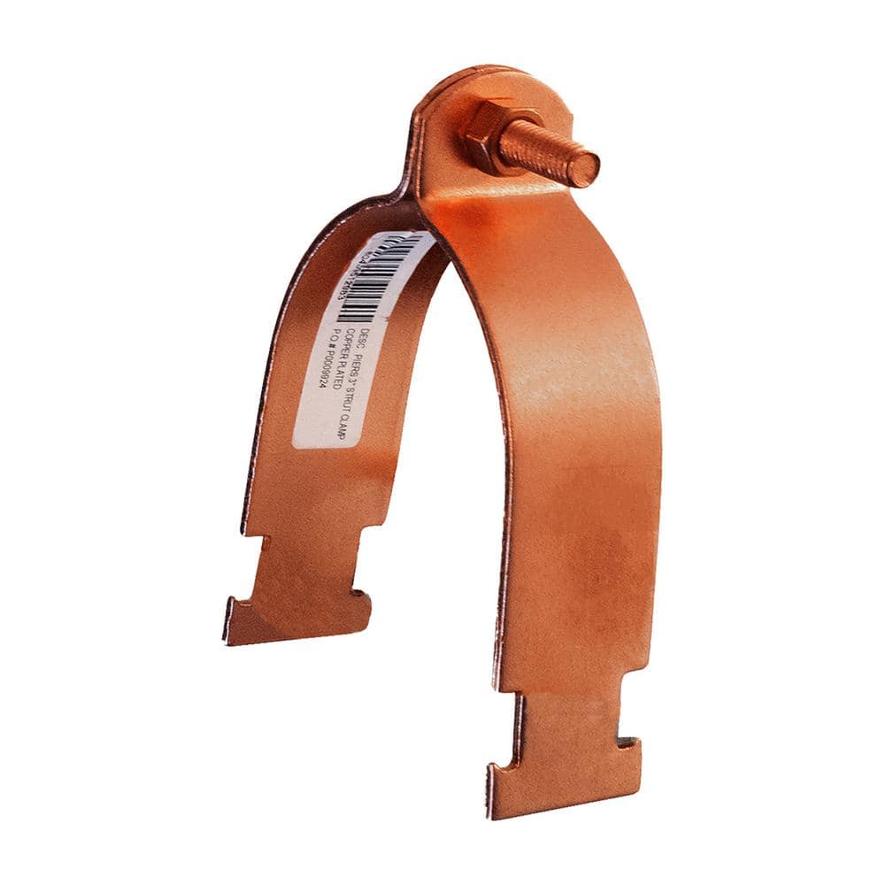 Copper shop strut clamps