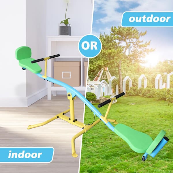 360° Steel Rotating Seesaw for Kids-Double Person Outdoor