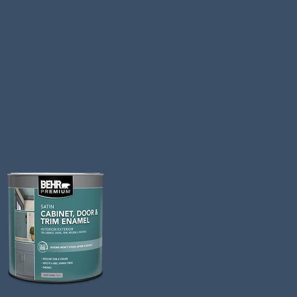 BEHR PREMIUM 1 qt. #M510-7 Inked Satin Enamel Interior/Exterior Cabinet, Door & Trim Paint