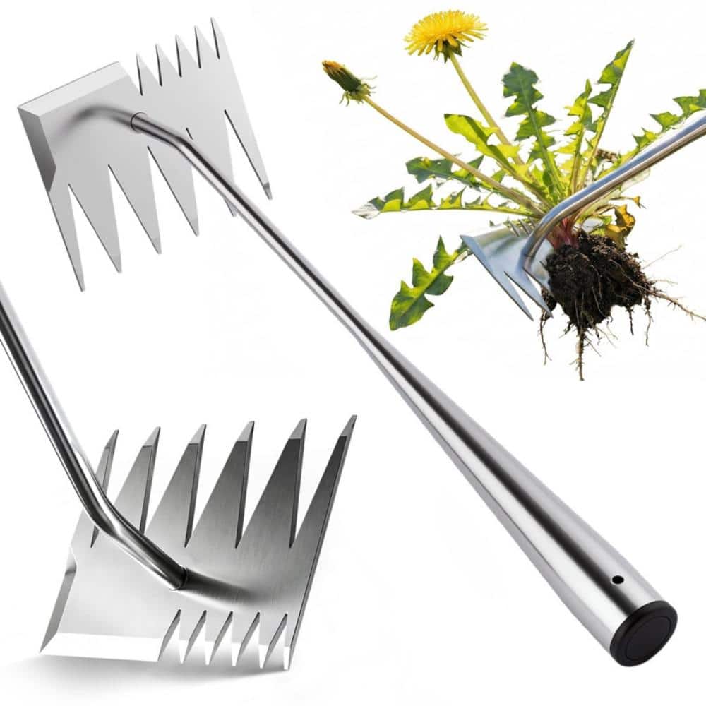 Upgraded Stainless Steel Six Tooth Manual Weeder and Root Removal Tool for Garden Backyard Farm Planting and Weeding price history on PriceWatchPro