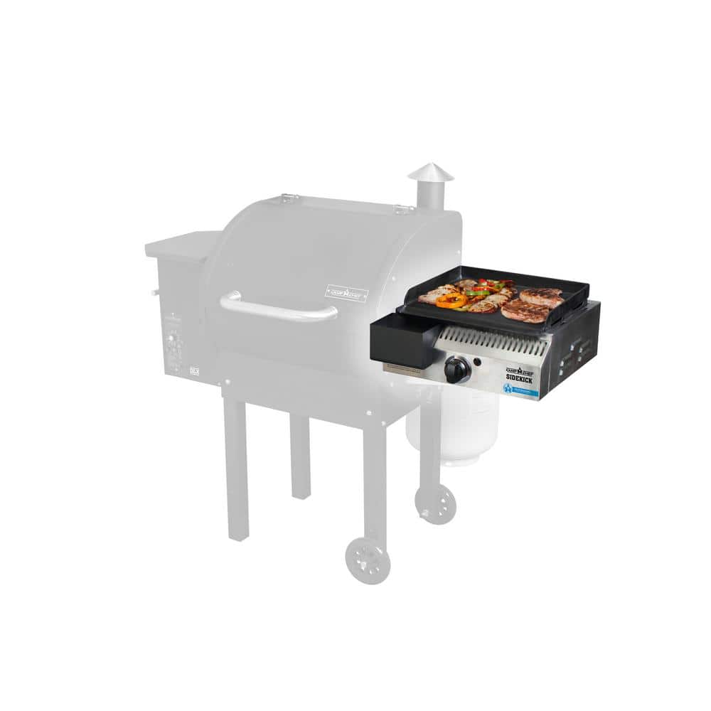 Stainless Steel Side Burner Grill Accessory with Griddle