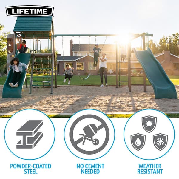 Lifetime Big Stuff Deluxe Swing Playset (Earthtone) 91080 - The