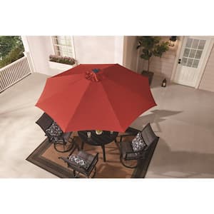Pebble Lane Living Premium 9 Ft Market Outdoor Patio Umbrella Shade Tan Stripe 