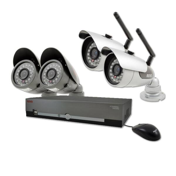 Revo 4-Channel 500 GB DVR Surveillance System with 2 Wireless and 2 Wired Bullet Cameras