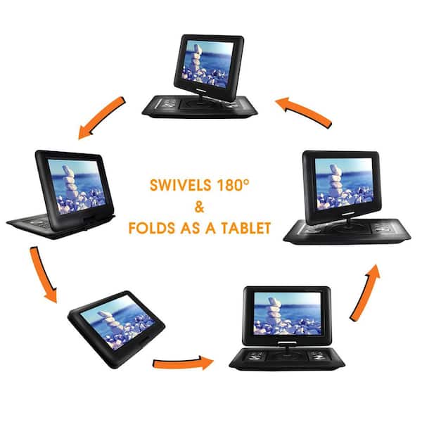 Trexonic 14.1 in. Portable DVD Player 985109880M - The Home Depot