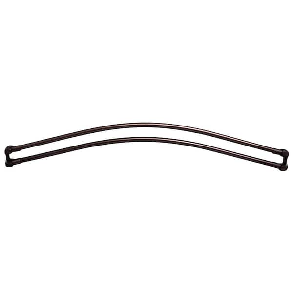 Barclay Products 60 in. Stainless Steel Curved Double Shower Rod in Oil Rubbed Bronze