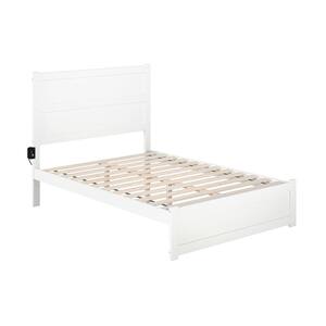 AFI NoHo 53-1/2 in. W White Full Size Solid Wood Frame with Footboard ...