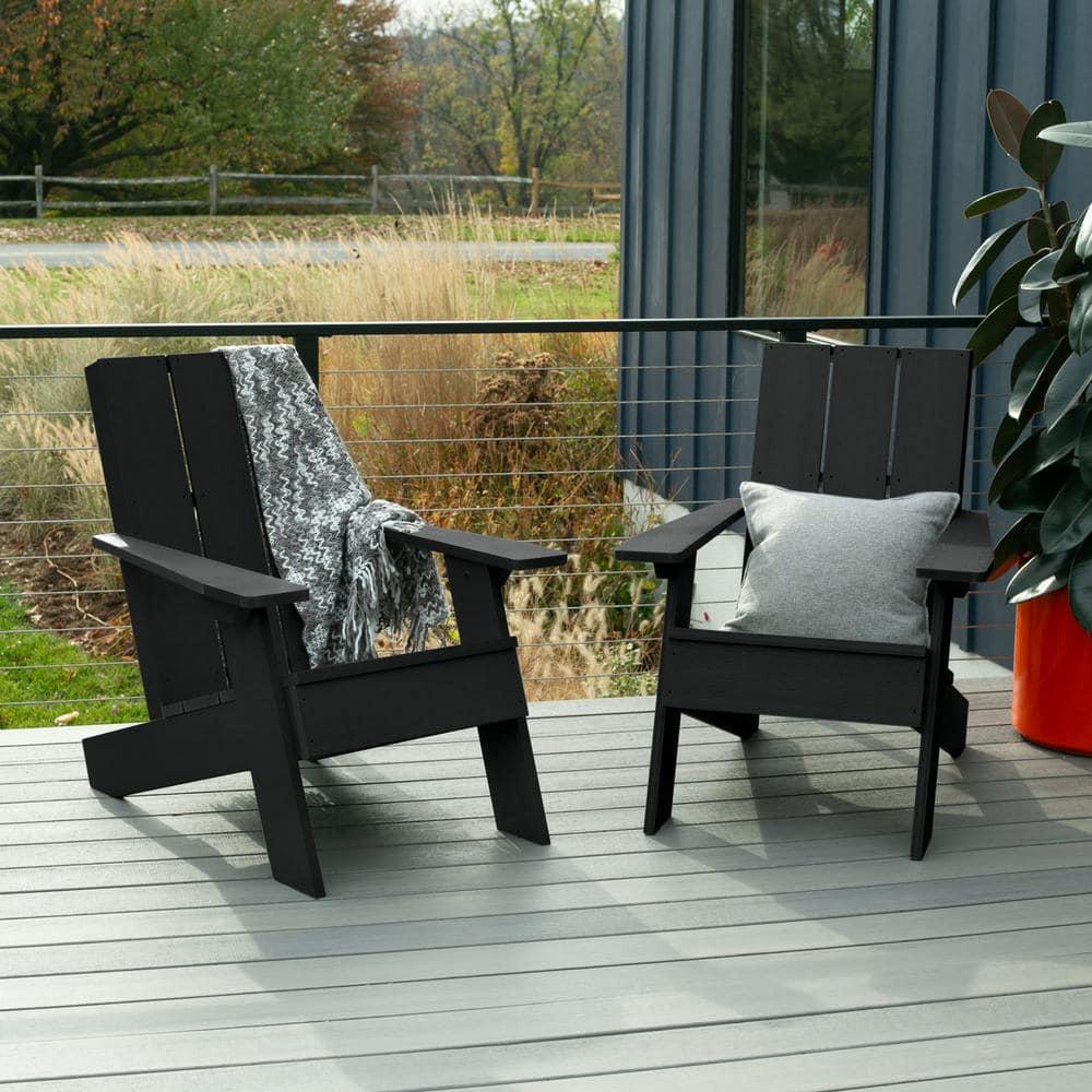 Highwood 2 Italica Modern Plastic Adirondack Chairs AD-KITCHRAD04