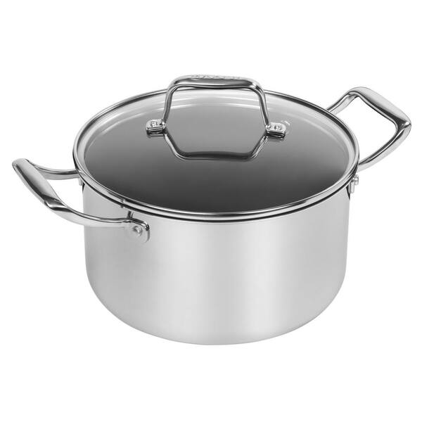 MAKER Homeware 5 Qt. Stainless Steel Dutch Oven with Lid