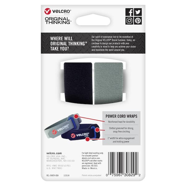 VELCRO 23 in. x 7/8 in. 1-Wrap Straps (3-Pack) 90700 - The Home Depot