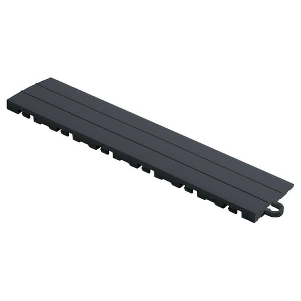 Swisstrax 2.75 in. x 12 in. Slate Grey Pegged Polypropylene Ramp Edging for Diamondtrax Home Modular Flooring (10-Pack)