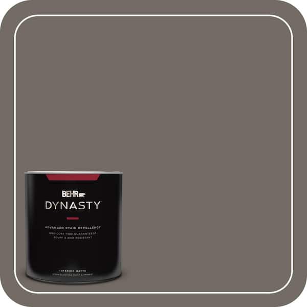 BEHR DYNASTY 1 qt. #PPU24-04 Burnished Pewter Matte Interior Stain-Blocking Paint and Primer