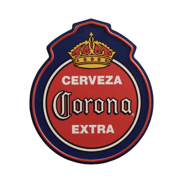 American Art Decor 17 in. x 14.5 in. Blue Cerveza Corona Extra