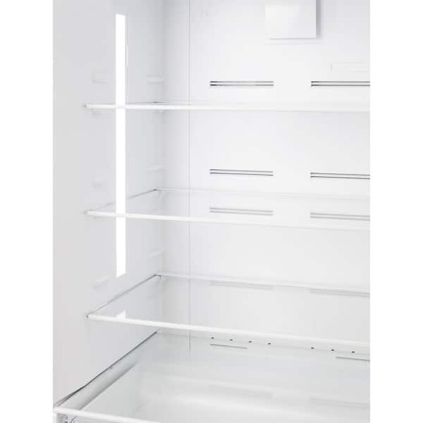 Summit FF1427SSIM 26 Inch Counter-Depth Top Freezer Refrigerator with 12.9  Cu. Ft. Total Capacity, Adjustable Spill-Proof Shelving, Produce Drawer,  Interior Light, Frost-Free, Factory-installed Icemaker, and 100% CFC Free:  Stainless Steel with Ice