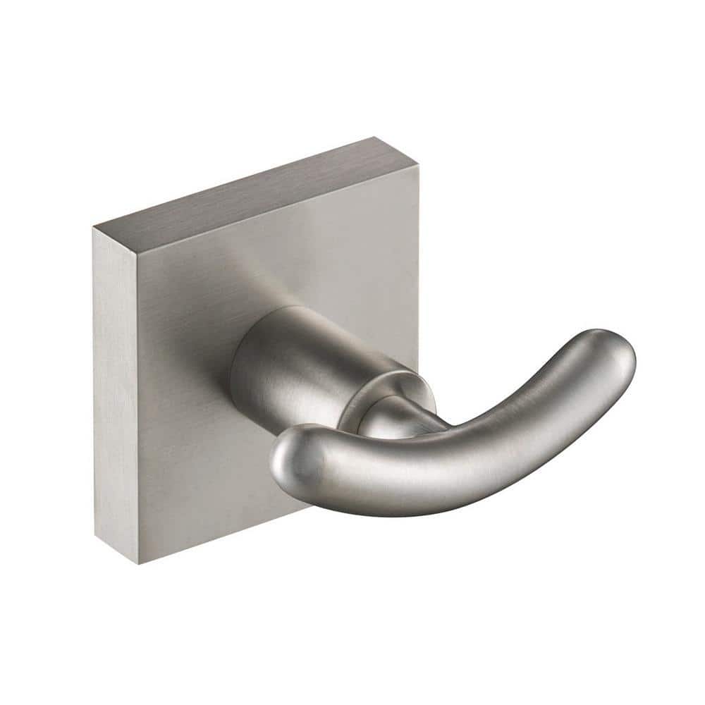 Brushed Nickel Modern Double Wall Mounted Robe Hook