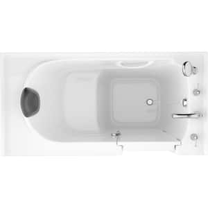 Safe Premier 60 in L x 30 in W Right Drain Walk-in Non-Whirlpool Bathtub in White