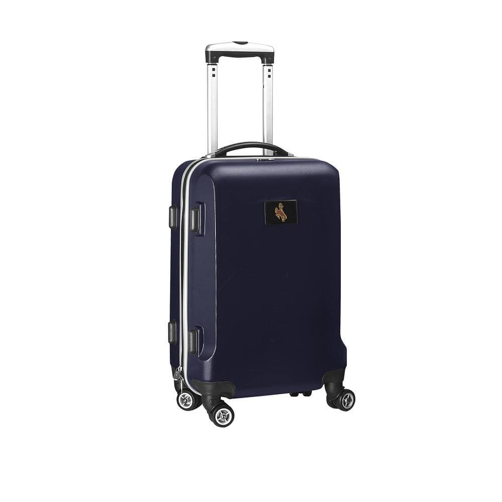 NCAA Wyoming 21 in. Navy Carry-On Hardcase Spinner Suitcase