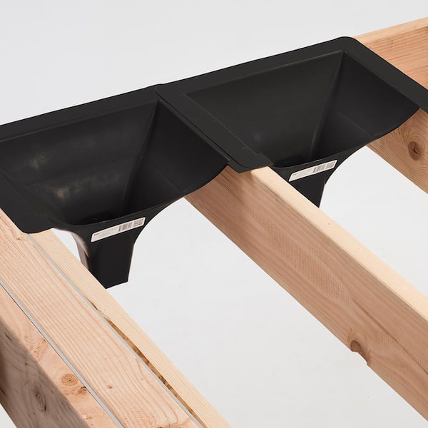 Trex RainEscape 16-in x 12-in Black Under Deck Ceiling Downspout