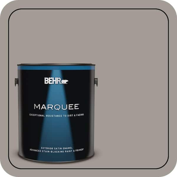 BEHR MARQUEE 1 gal. #PPU18-15 Fashion Gray Satin Enamel Exterior Paint & Primer
