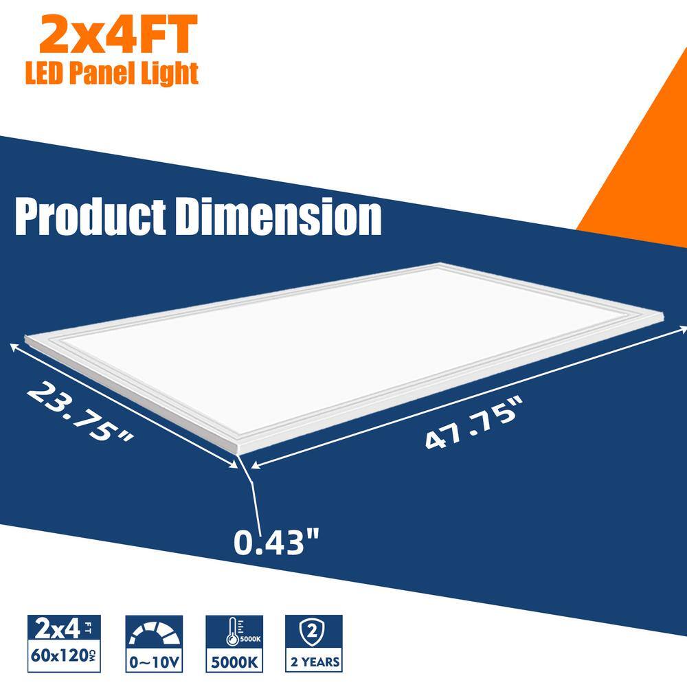 Satin White Aluminum Rectangular LED Ceiling Panel Light