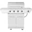 4-Burner Propane Gas Grill in Stainless Steel with Side Burner