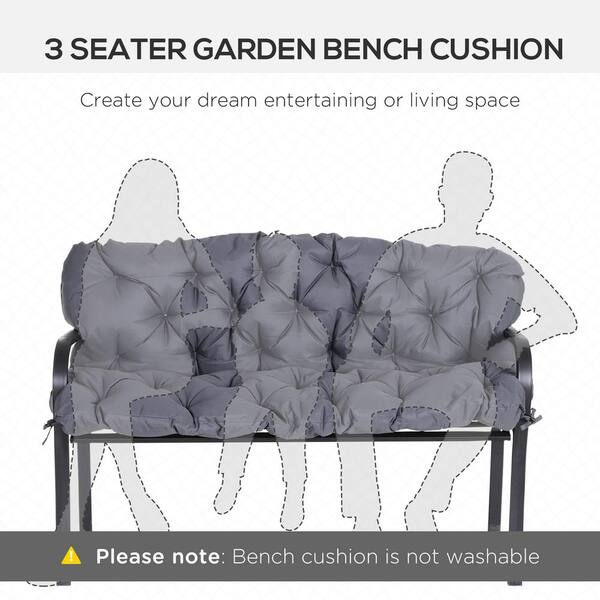 Outdoor Swing Cushion Outsunny 2-Seater Garden Bench Cushion Swing