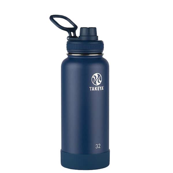 Takeya Actives 32 oz. Midnight Insulated Stainless Steel Water Bottle with  Spout Lid 51024 - The Home Depot