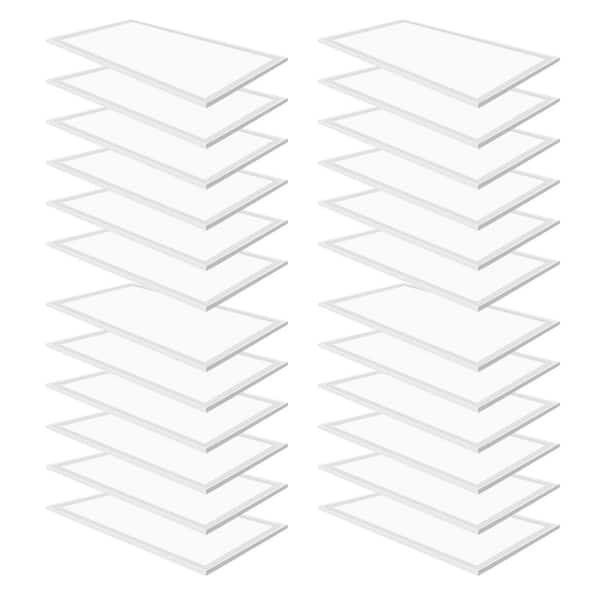2 ft. x 4 ft. 7800-Lumens Integrated LED Panel Light,5000K Daylight,0-10V Dimmable 2x4 led drop ceiling light (24-Pack)