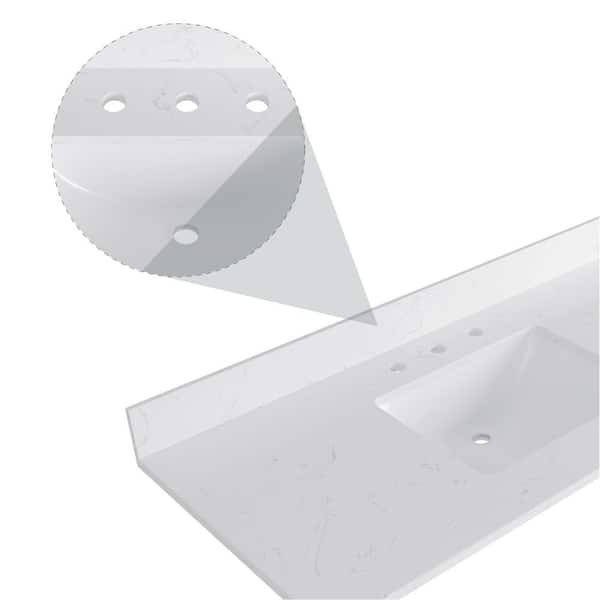 DELUXE DL LIVING 49 in. W x 22 in. D Engineered Stone Composite