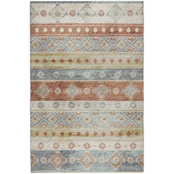 Dream Shag Premium Machine Washable Abstract ADS118 Desert 10 ft. x 14 ft. Area Rug