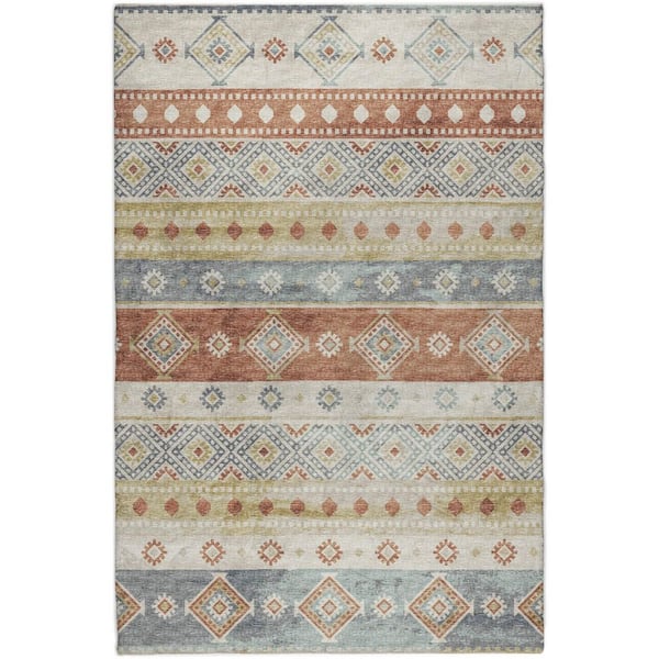 Dream Shag Premium Machine Washable Abstract ADS118 Desert 9 ft. x 12 ft. Area Rug