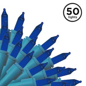 19 ft. 50-Count Blue Christmas Designer Series Mini Lights