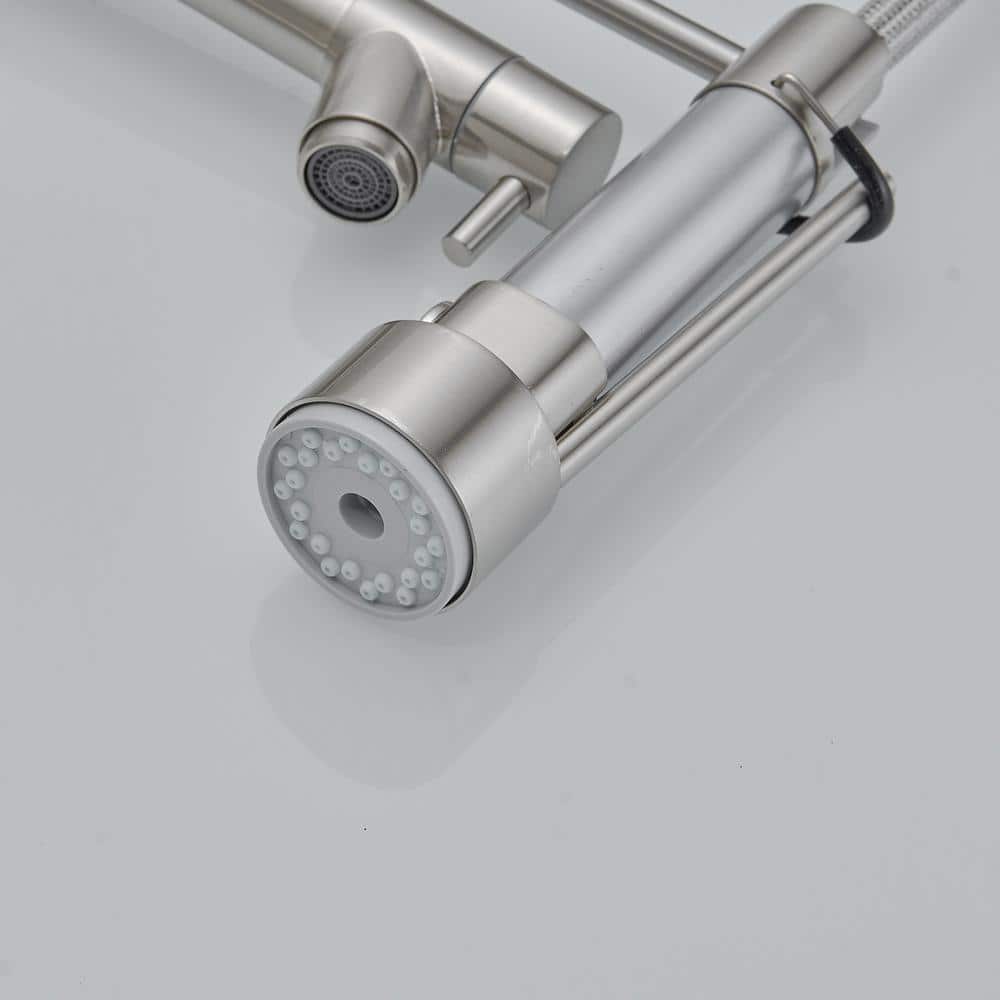 Brushed Nickel Single Handle Pull Down Kitchen Faucet