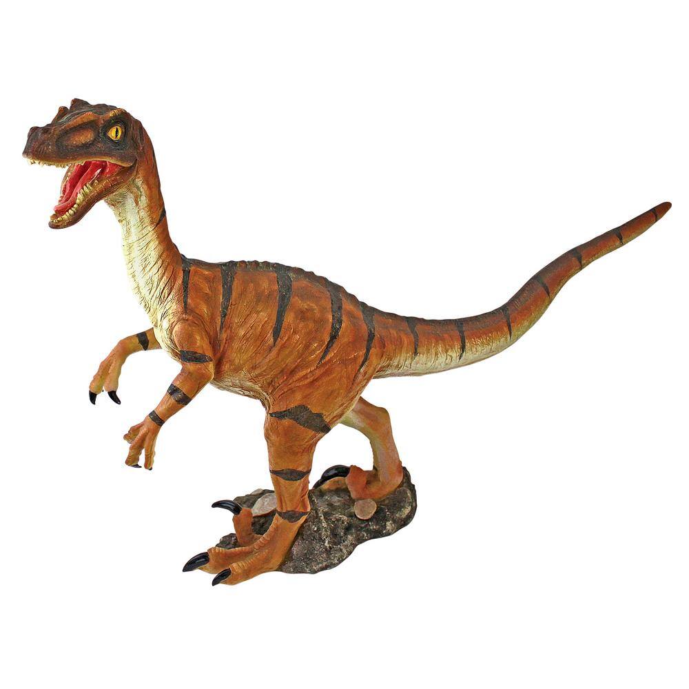 Design Toscano 50.5 in. H Jurassic Sized Deinonychus Dinosaur Statue  NE120002 - The Home Depot