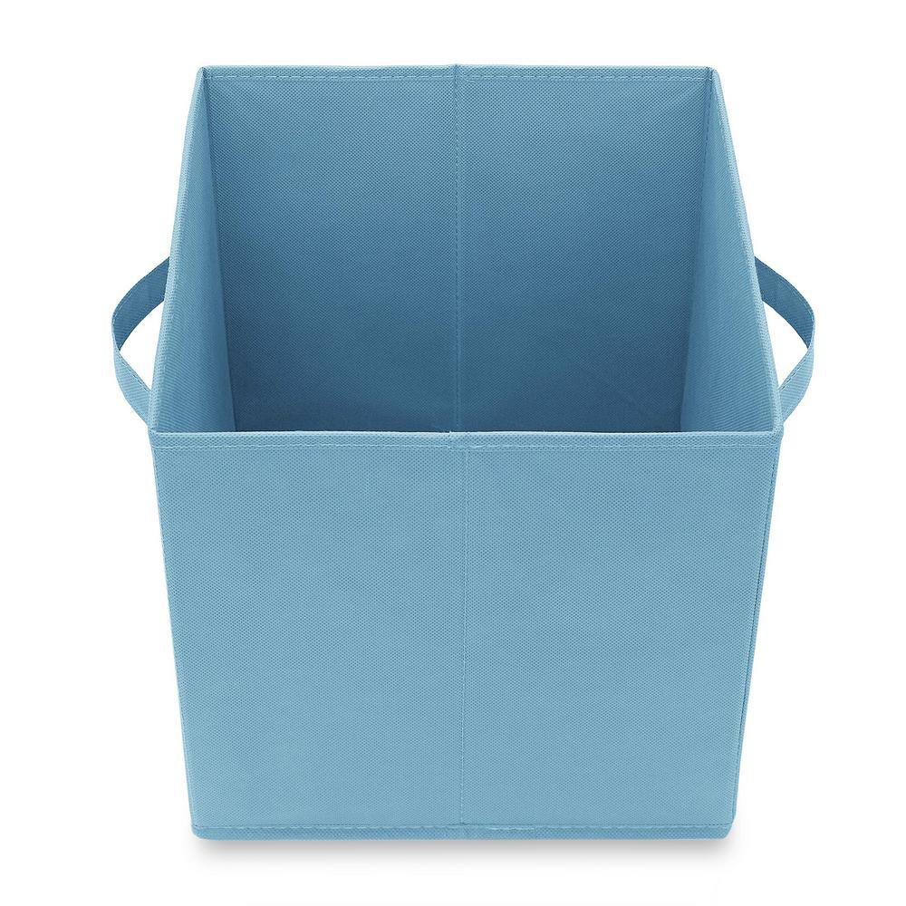Baby Blue Collapsible Fabric Storage Cube Bins, Set of 12