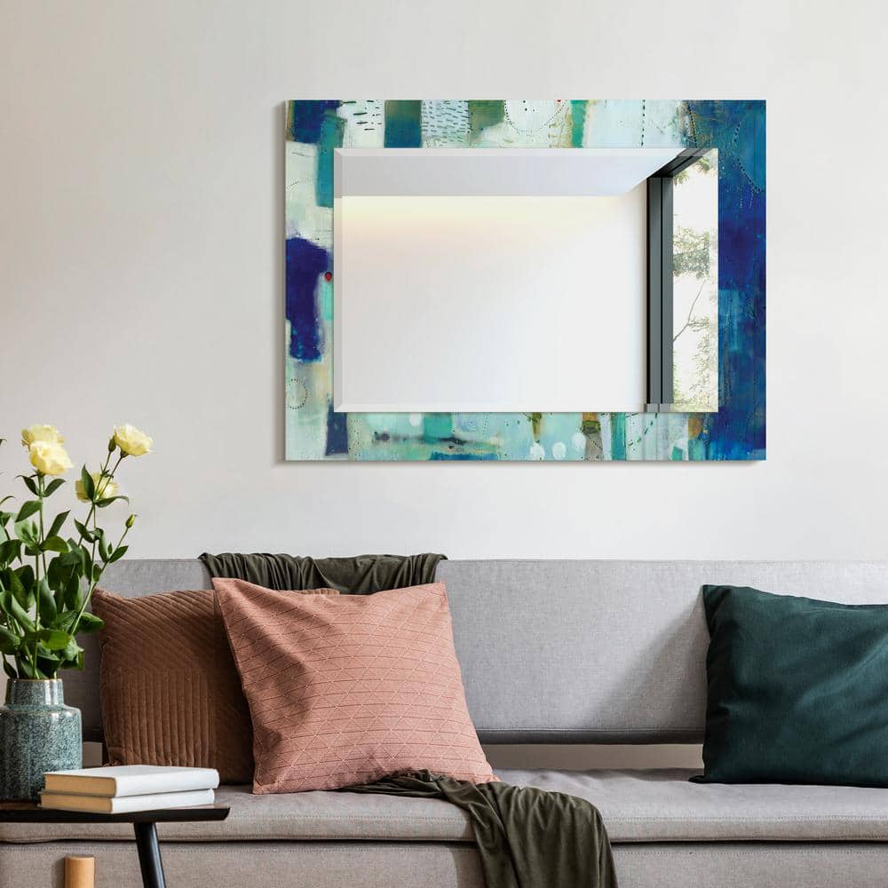 Sue Jachimiec-Inspired Frameless Beveled Glass Wall Mirror 30x40