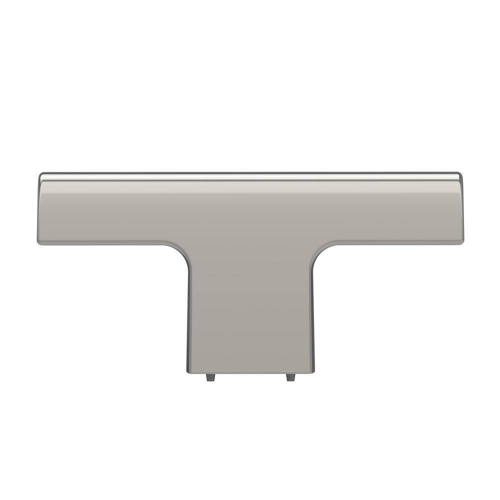 Polished Chrome Modern T-Handle Cabinet Knob with Mounting Hardware