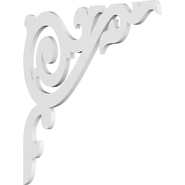 Ekena Millwork 5/8 in. W x 18 in. H x 18 in. D PVC Baile Bracket