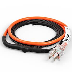 6 ft. Pipe Heat Cable 5W/ft. Self-Regulating Heat Tape IP68 110-Volt with Build-in Thermostat for PVC Metal Plastic Hose