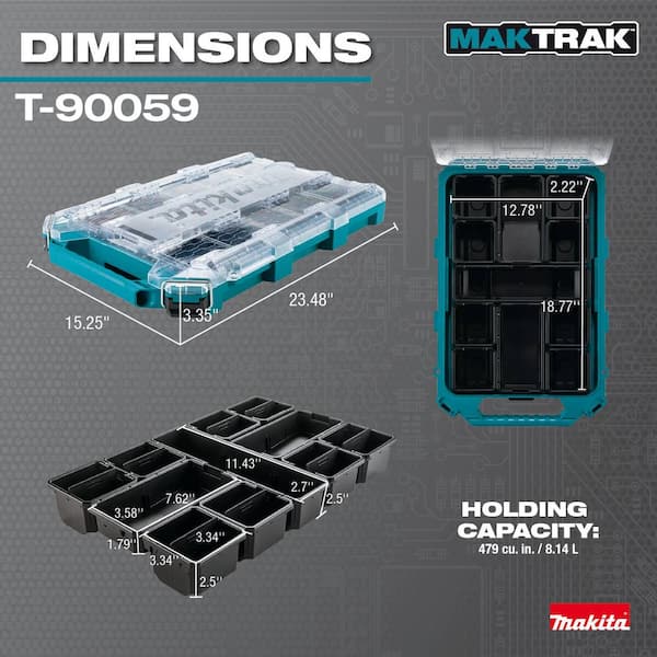 Makita - MAKTRAK Low Profile Medium Organizer
