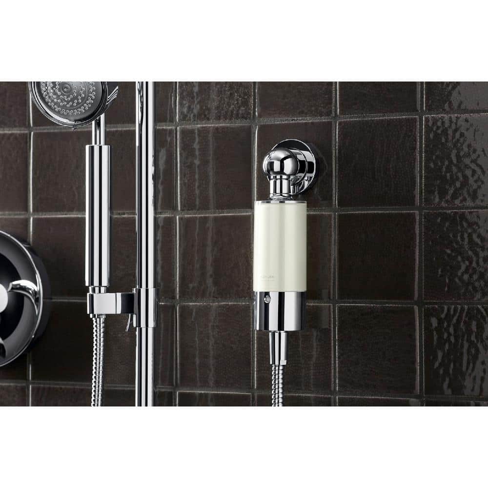 Polished Chrome and Acrylic Shower Filter System
