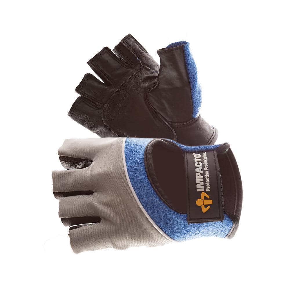 Large Impacto Half-Finger Gel Work Glove